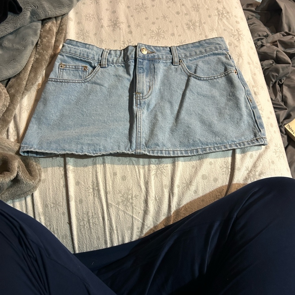 Edikted Denim Mini Skirt